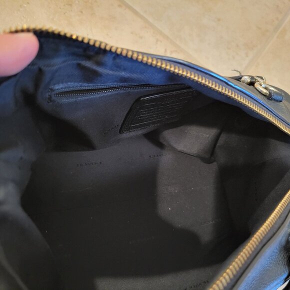Coach Purse Black Pebble Leather Prairie Satchel Bag - Picture 8 of 14